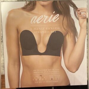 Aerie U Plunge Backless Strapless Bra - NUDE- Size B - NIB